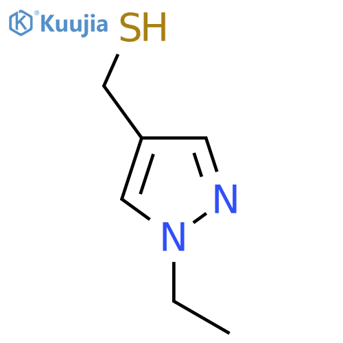(1-ethyl-1H-pyrazol-4-yl)methanethiol structure