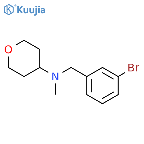N-(3-bromophenyl)methyl-N-methyloxan-4-amine structure