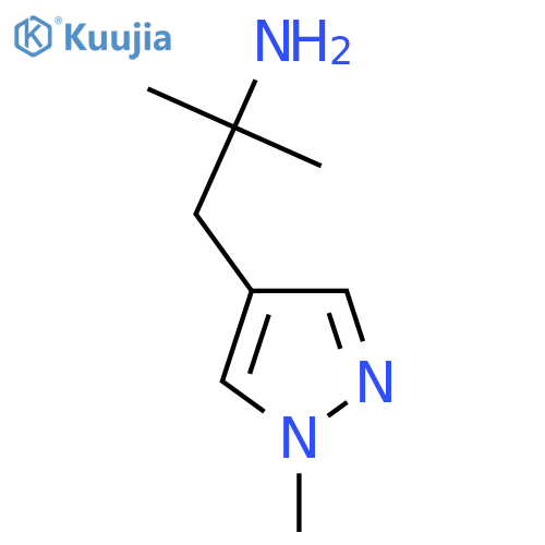2-methyl-1-(1-methyl-1H-pyrazol-4-yl)propan-2-amine structure
