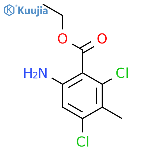 Ethyl 6-amino-2,4-dichloro-3-methylbenzoate structure