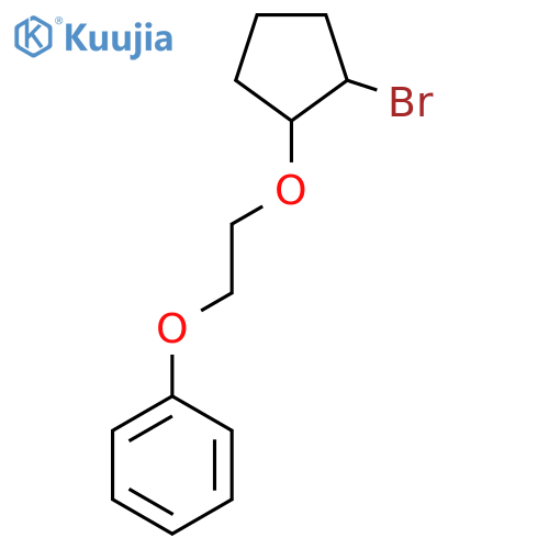 {2-(2-bromocyclopentyl)oxyethoxy}benzene structure