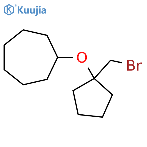 {1-(bromomethyl)cyclopentyloxy}cycloheptane structure