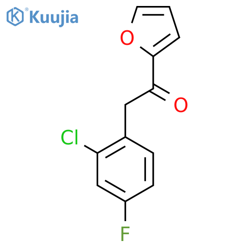 2-(2-Chloro-4-fluorophenyl)-1-(furan-2-yl)ethan-1-one structure