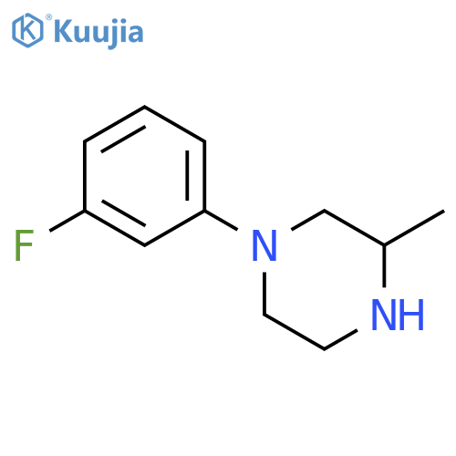 1-(3-fluorophenyl)-3-methylpiperazine structure