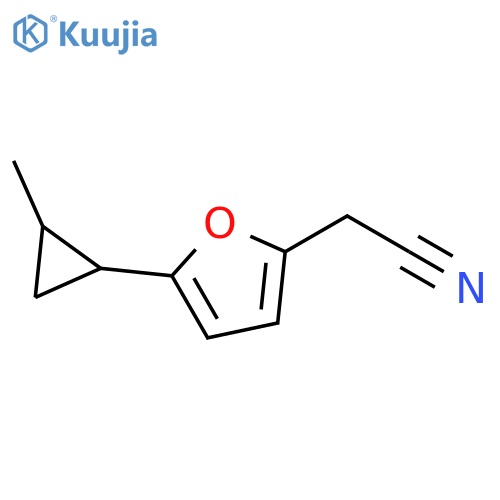 2-5-(2-methylcyclopropyl)furan-2-ylacetonitrile structure