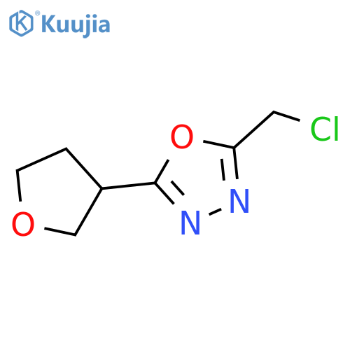 2-(chloromethyl)-5-(oxolan-3-yl)-1,3,4-oxadiazole structure