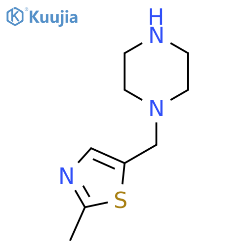 1-[(2-Methyl-1,3-thiazol-5-yl)methyl]piperazine structure