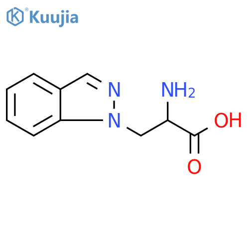 2-amino-3-(1H-indazol-1-yl)propanoic acid structure