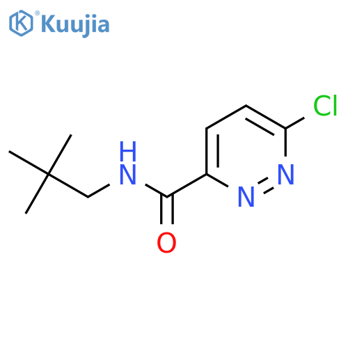 6-chloro-N-(2,2-dimethylpropyl)pyridazine-3-carboxamide structure