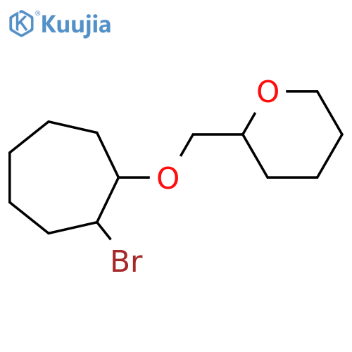 2-{(2-bromocycloheptyl)oxymethyl}oxane structure