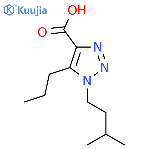 1-(3-methylbutyl)-5-propyl-1H-1,2,3-triazole-4-carboxylic acid structure