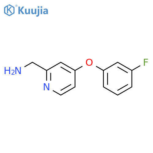 [4-(3-fluorophenoxy)-2-pyridyl]methanamine structure