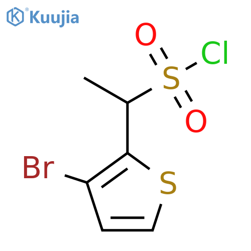 1-(3-Bromothiophen-2-yl)ethane-1-sulfonyl chloride structure