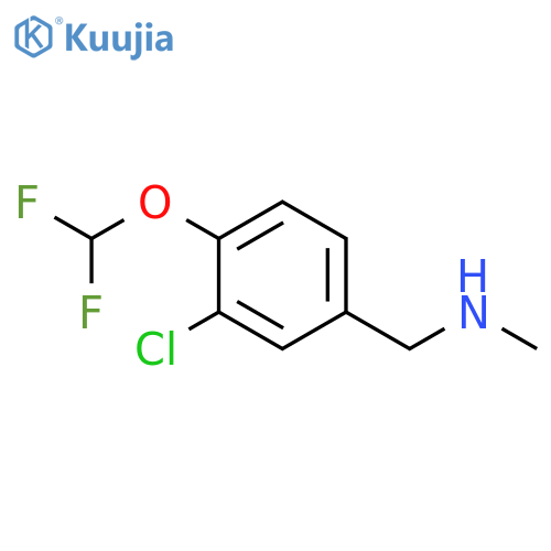 {3-chloro-4-(difluoromethoxy)phenylmethyl}(methyl)amine structure
