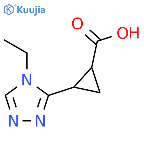 2-(4-ethyl-4H-1,2,4-triazol-3-yl)cyclopropane-1-carboxylic acid structure