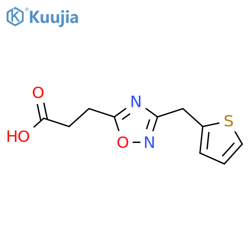 3-[3-(2-Thienylmethyl)-1,2,4-oxadiazol-5-yl]propanoic acid structure