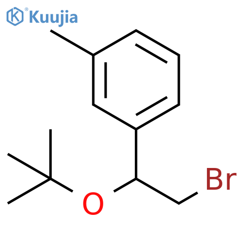 1-2-bromo-1-(tert-butoxy)ethyl-3-methylbenzene structure