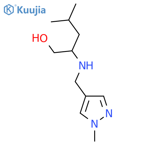 4-methyl-2-{(1-methyl-1H-pyrazol-4-yl)methylamino}pentan-1-ol structure