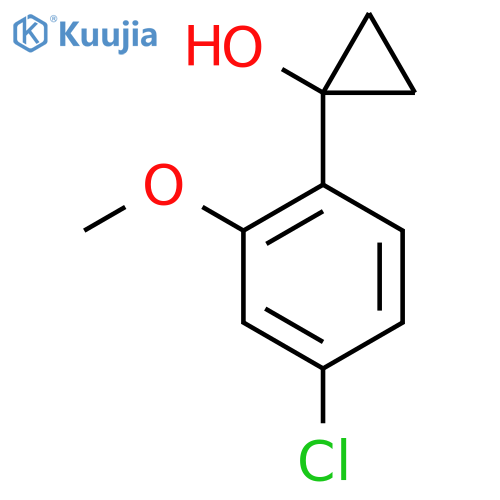 1-(4-Chloro-2-methoxyphenyl)cyclopropan-1-ol structure
