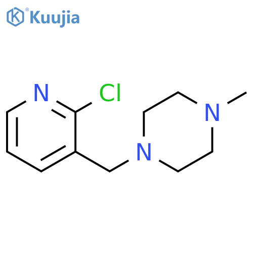 1-(2-chloropyridin-3-yl)methyl-4-methylpiperazine structure