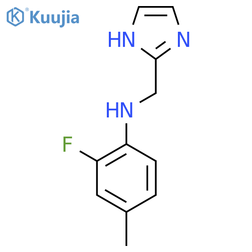 2-fluoro-N-(1H-imidazol-2-yl)methyl-4-methylaniline structure