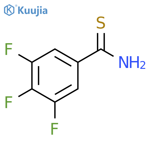 3,4,5-trifluorobenzene-1-carbothioamide structure
