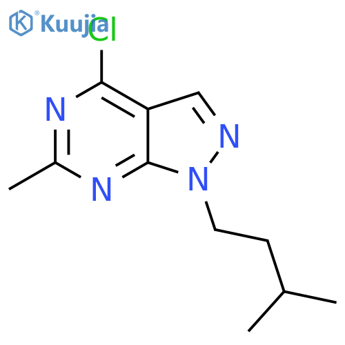 4-Chloro-6-methyl-1-(3-methylbutyl)pyrazolo[3,4-d]pyrimidine structure