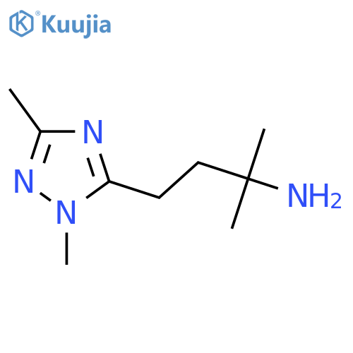 4-(dimethyl-1H-1,2,4-triazol-5-yl)-2-methylbutan-2-amine structure