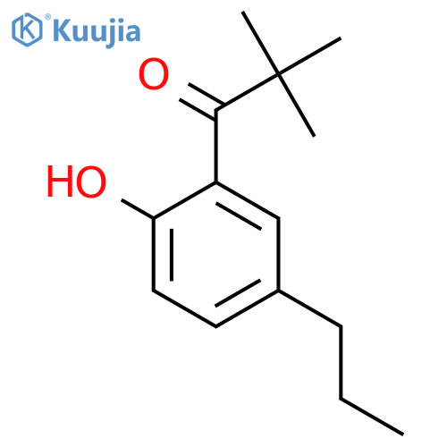 1-(2-hydroxy-5-propylphenyl)-2,2-dimethylpropan-1-one structure