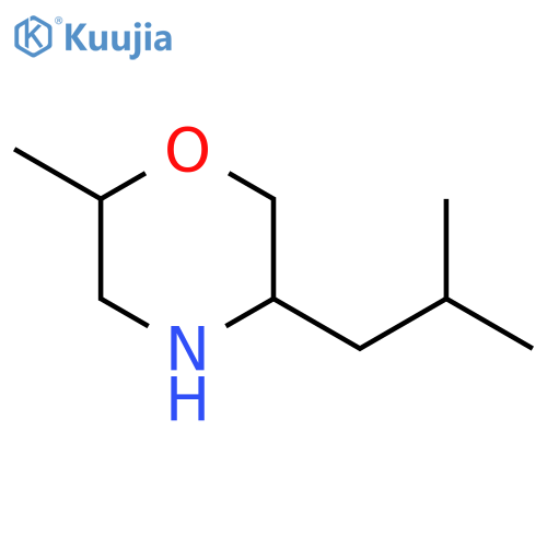 2-methyl-5-(2-methylpropyl)morpholine structure