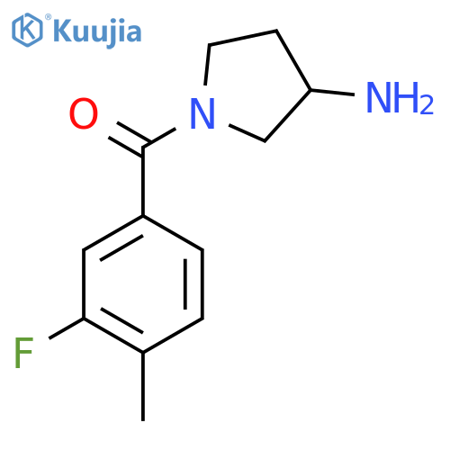 (3-Aminopyrrolidin-1-yl)(3-fluoro-4-methylphenyl)methanone structure