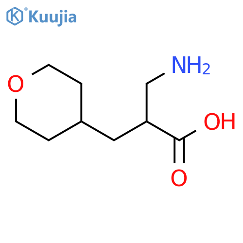 3-amino-2-(oxan-4-yl)methylpropanoic acid structure