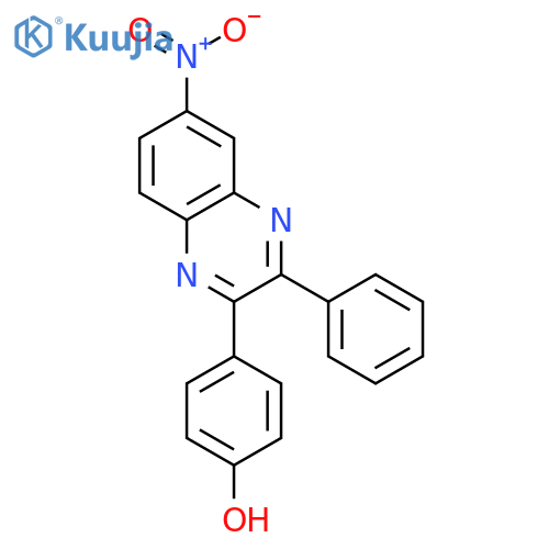Phenol, 4-(6-nitro-3-phenyl-2-quinoxalinyl)- structure