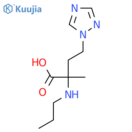 2-methyl-2-(propylamino)-4-(1H-1,2,4-triazol-1-yl)butanoic acid structure