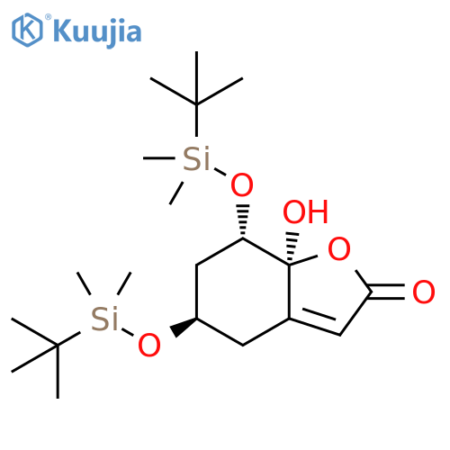 (5R,7S,7aS)-5,7-Bis[[(1,1-dimethylethyl)dimethylsilyl]oxy]-5,6,7,7a-tetrahydro-7a-hydroxy-2(4H)-benzofuranone structure