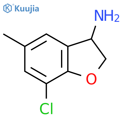7-Chloro-5-methyl-2,3-dihydro-1-benzofuran-3-amine structure