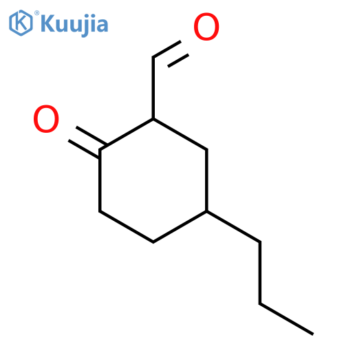 2-Oxo-5-propylcyclohexane-1-carbaldehyde structure