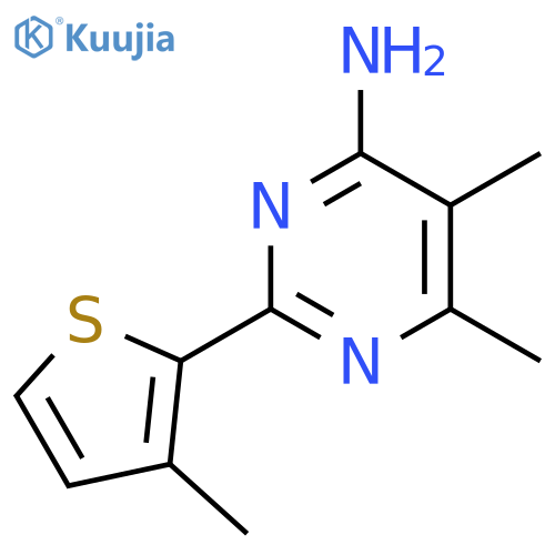 5,6-Dimethyl-2-(3-methylthiophen-2-yl)pyrimidin-4-amine structure
