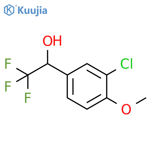 1-(3-chloro-4-methoxyphenyl)-2,2,2-trifluoroethan-1-ol structure