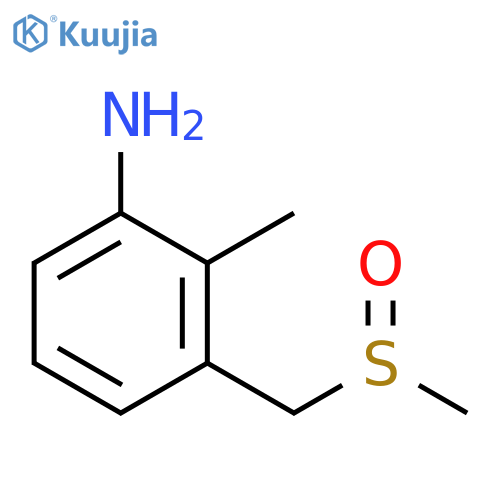 3-(methanesulfinylmethyl)-2-methylaniline structure