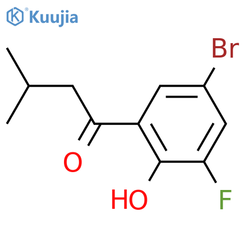 1-(5-Bromo-3-fluoro-2-hydroxyphenyl)-3-methylbutan-1-one structure