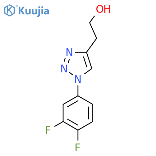 2-1-(3,4-difluorophenyl)-1H-1,2,3-triazol-4-ylethan-1-ol structure