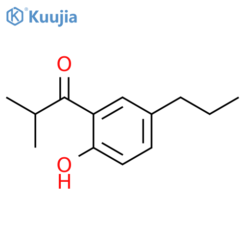 1-(2-hydroxy-5-propylphenyl)-2-methylpropan-1-one structure