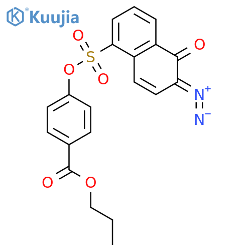 Benzoic acid,4-[[(6-diazo-5,6-dihydro-5-oxo-1-naphthalenyl)sulfonyl]oxy]-, propyl ester structure