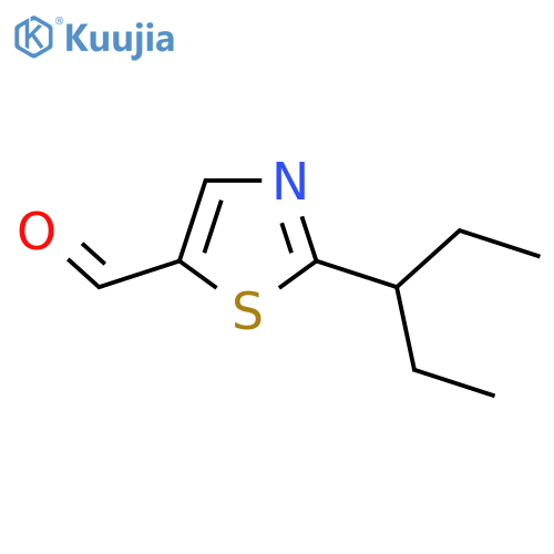 2-(Pentan-3-yl)-1,3-thiazole-5-carbaldehyde structure
