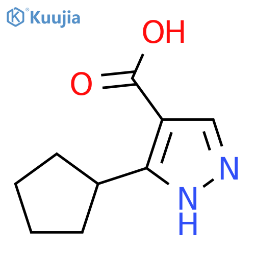 5-Cyclopentyl-1H-pyrazole-4-carboxylic acid structure