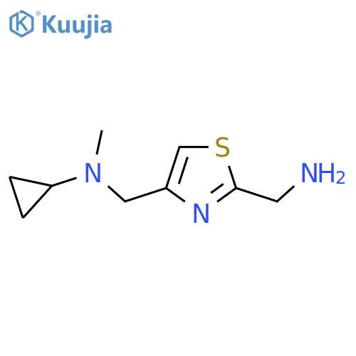 N-[[2-(aminomethyl)-1,3-thiazol-4-yl]methyl]-N-methylcyclopropanamine structure