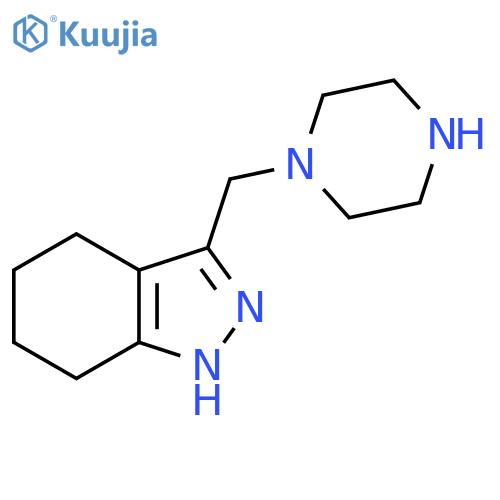 3-(piperazin-1-yl)methyl-4,5,6,7-tetrahydro-1H-indazole structure