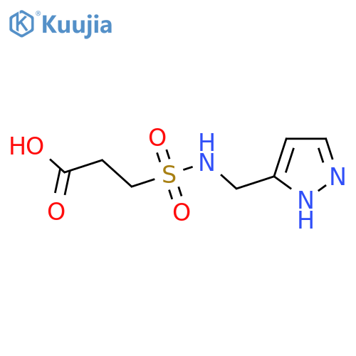 3-(1H-pyrazol-3-ylmethyl)sulfamoylpropanoic acid structure