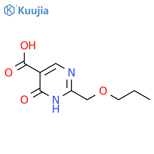 6-oxo-2-(propoxymethyl)-1H-pyrimidine-5-carboxylic acid structure